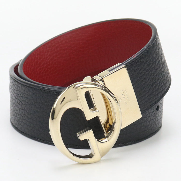 GUCCI 450000 CAO2G Reversible belt leather Black Women