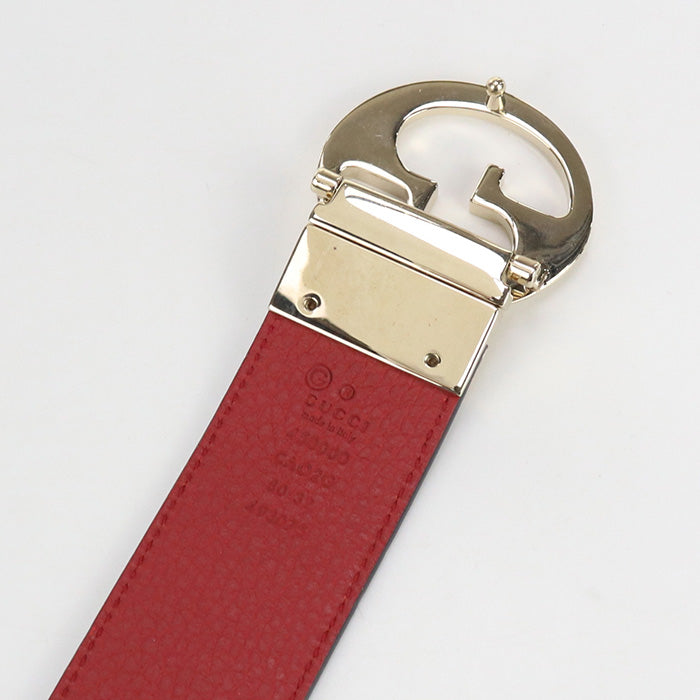 GUCCI 450000 CAO2G Reversible belt leather Black Women