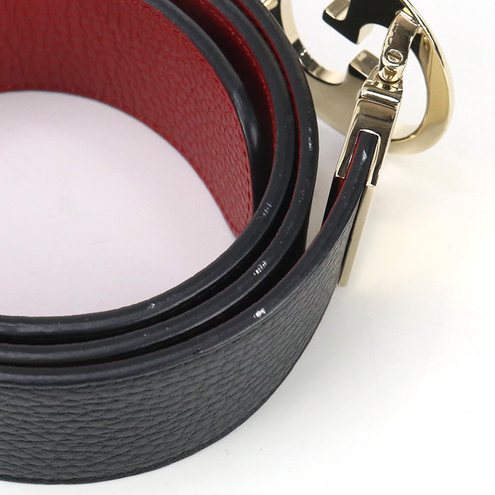 GUCCI 450000 CAO2G Reversible belt leather Black Women