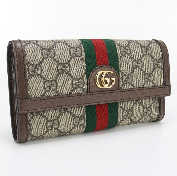 GUCCI 523153 Long Wallet Ofidia GG Continental Wallet GG Supreme Canvas, leather multicolor Women