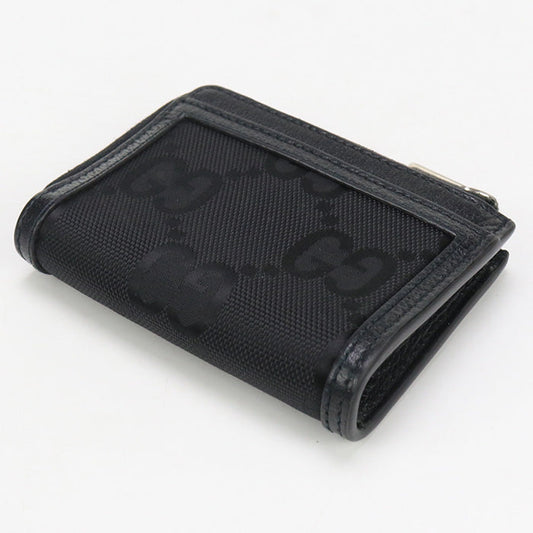 GUCCI GU89280 L-shaped zipper miniwallet Off the gridCoinPocket Nylon Black mens