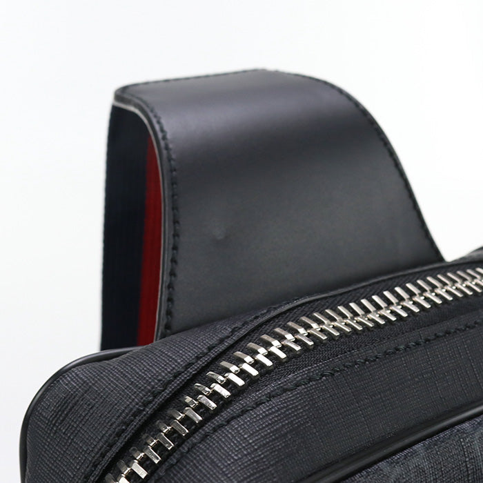 GUCCI 478325 body bag Soft GG Supreme Belt bag GG Supreme Canvas black mens