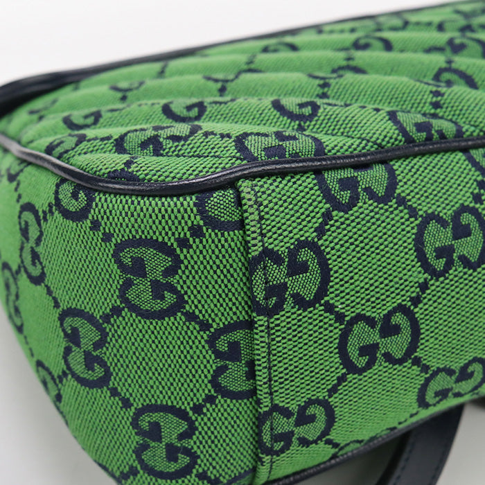 GUCCI 443497 Shoulder Bag GG Marmont Small ChainShoulder Bag GG canvas green Women