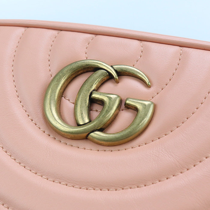 GUCCI GU89433 Small camera bag GG Marmont Shoulder Bag pink Women