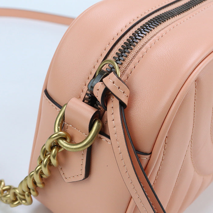 GUCCI GU89433 Small camera bag GG Marmont Shoulder Bag pink Women
