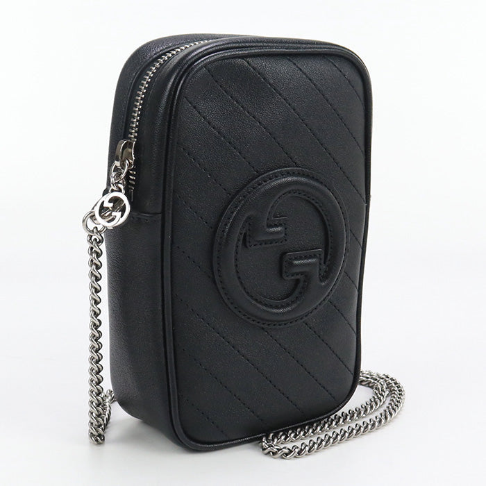 GUCCI GU89452 ChainShoulder Bag Blondy Shoulder Bag leather black Women