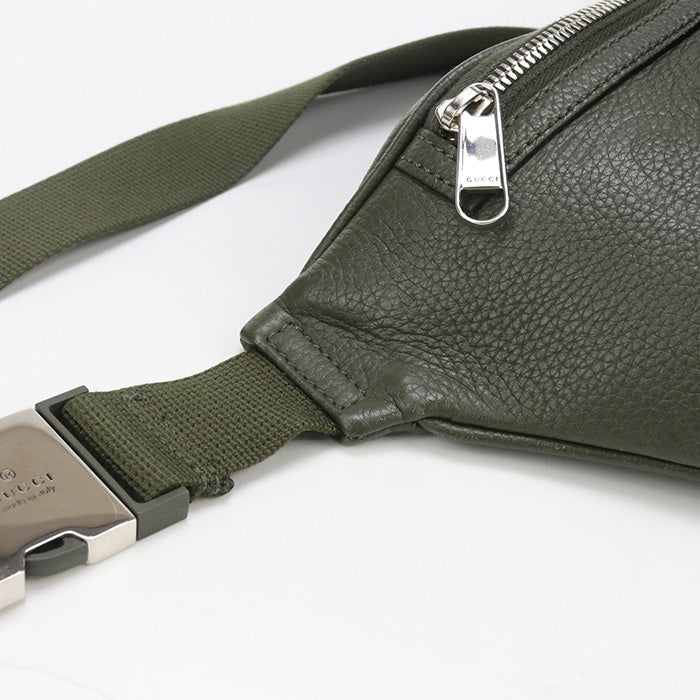 GUCCI 645093 Crossbody Bags Jumbo GG Large Belt Bag, Sling Bag leather green mens