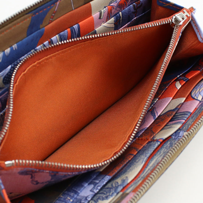 HERMES Azap Long Silk Inn PurseZip Around Epsom brown Women