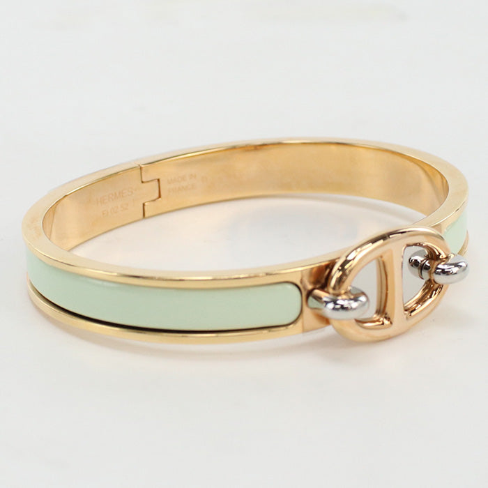 HERMES Mini Click Shane Dunkle Bracelet metal green Women