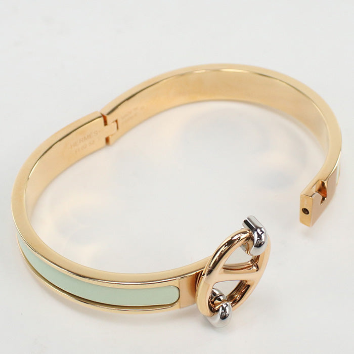 HERMES Mini Click Shane Dunkle Bracelet metal green Women