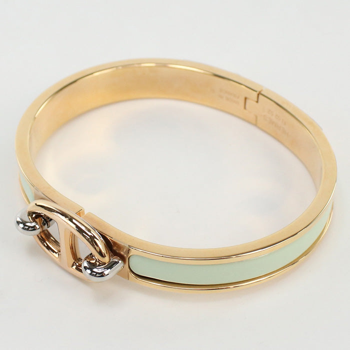 HERMES Mini Click Shane Dunkle Bracelet metal green Women