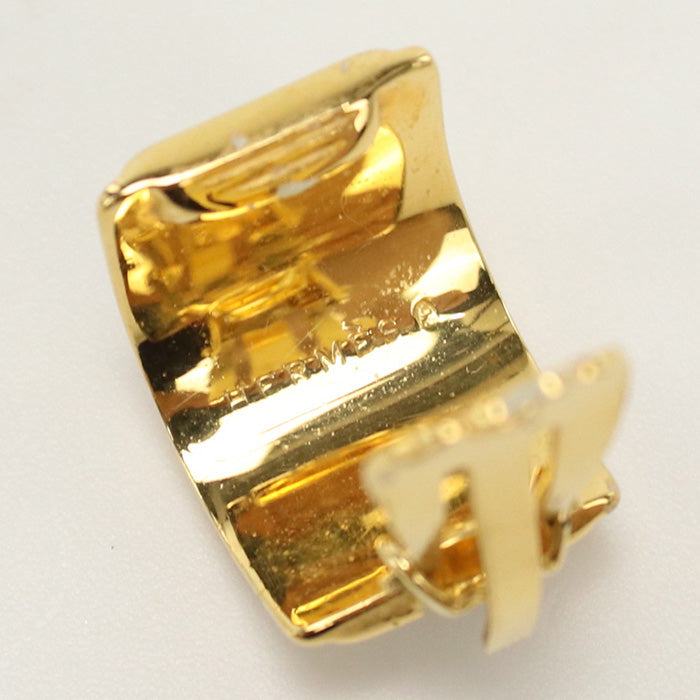 HERMES Emaille Earring metal Gold Women