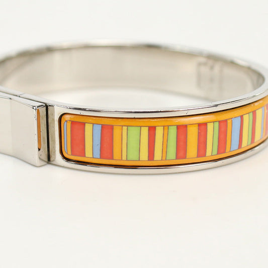 HERMES Emaille bangle Bangle/Palladium PlateMulticolor Women