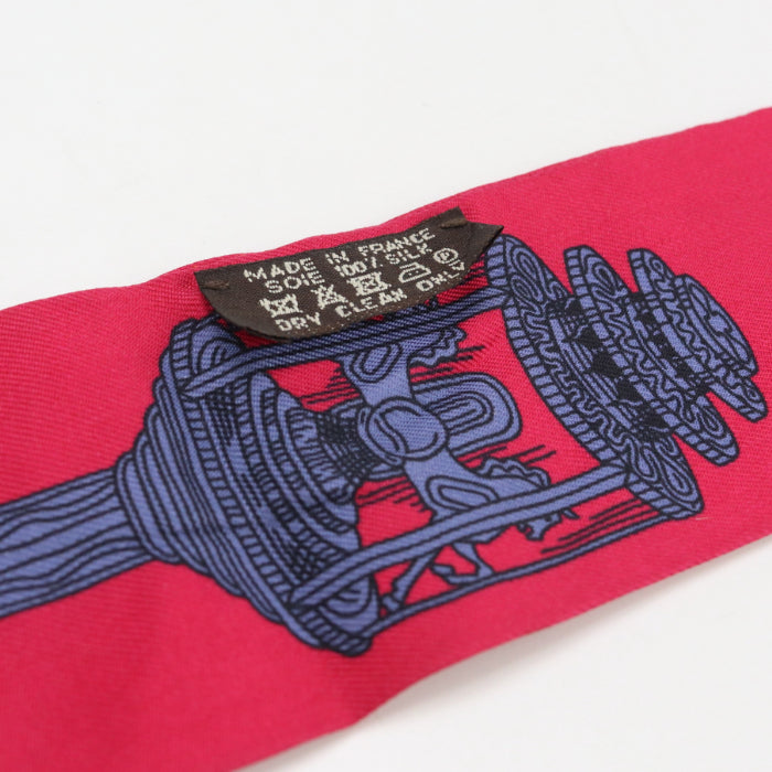 HERMES Scarf Twilly Stole silk Red(Multicolor) Women