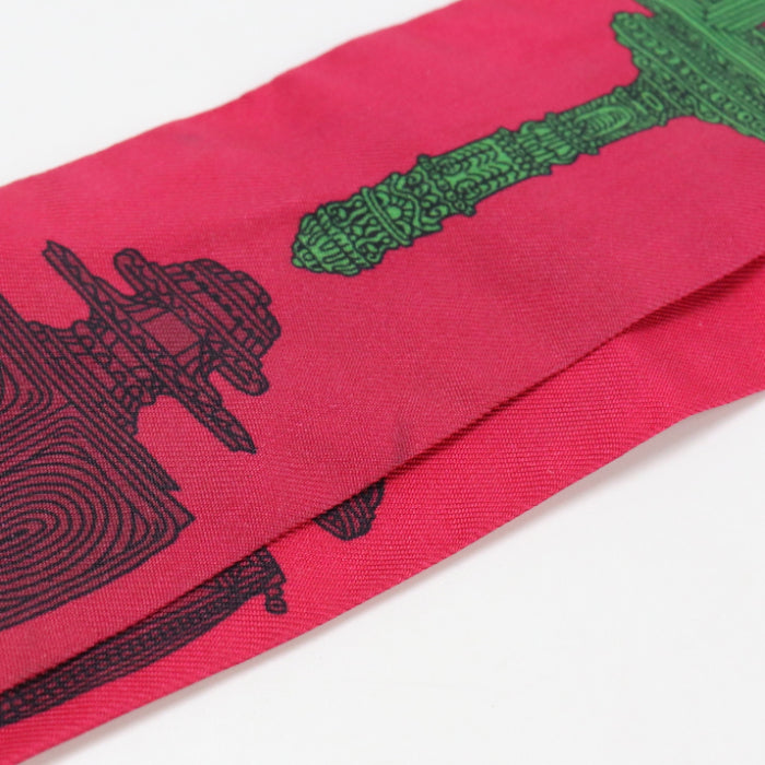 HERMES Scarf Twilly Stole silk Red(Multicolor) Women