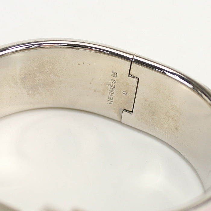 HERMES Click crack H Bangle/Palladium Plate pink Women