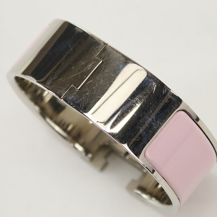 HERMES Click crack H Bangle/Palladium Plate pink Women