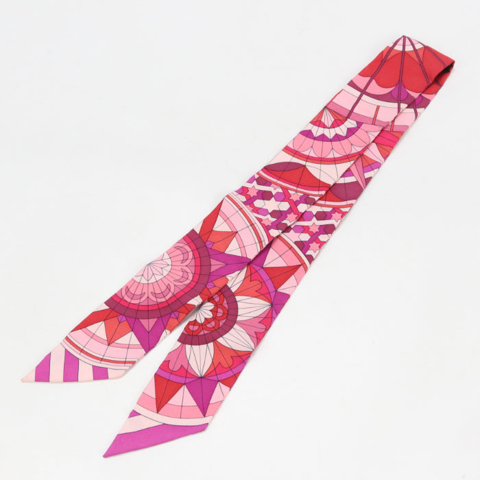 HERMES Scarf Twilly Stole silk pink(Multicolor) Women