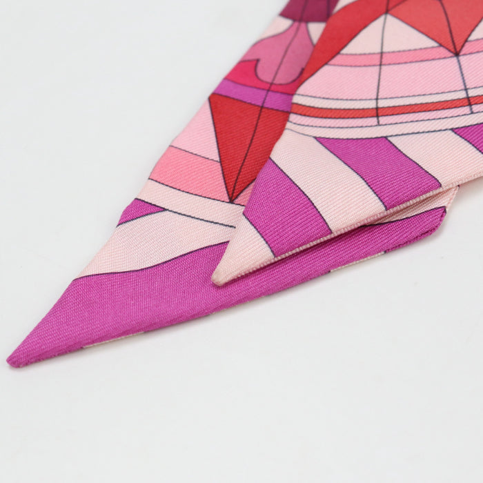 HERMES Scarf Twilly Stole silk pink(Multicolor) Women