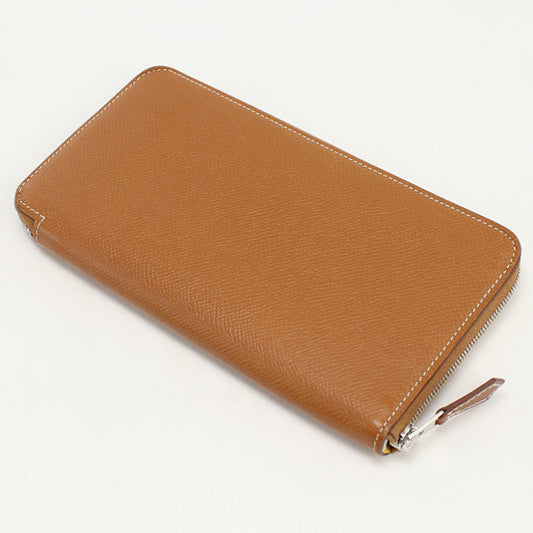 HERMES Azap Long Silk Inn PurseZip Around long wallet Epsom brown Women