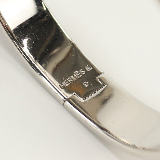 HERMES Click H Bangle/Palladium Plate red Women