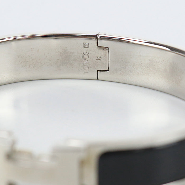 HERMES H703203FB01T5 Bangle Click Clack Click Ash PM H Breath metal,enamel black Women