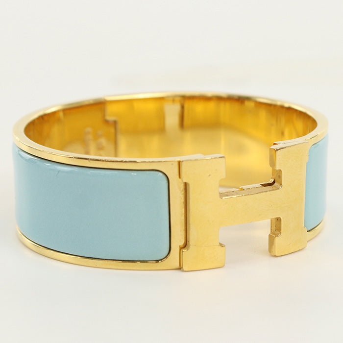 HERMES H700001F Bangle Click crack H Thick Bangle Gold Plated gold Women