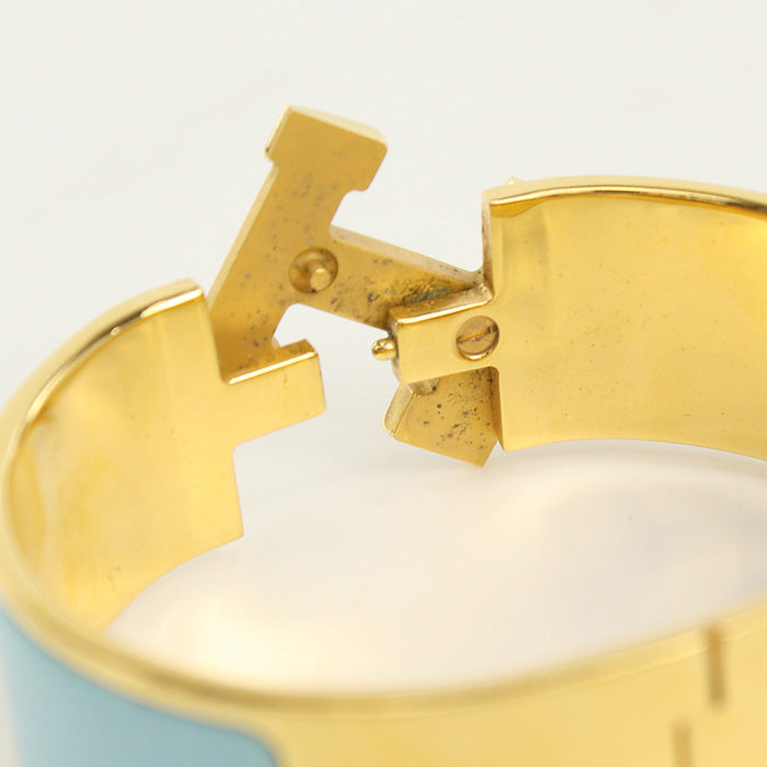 HERMES H700001F Bangle Click crack H Thick Bangle Gold Plated gold Women