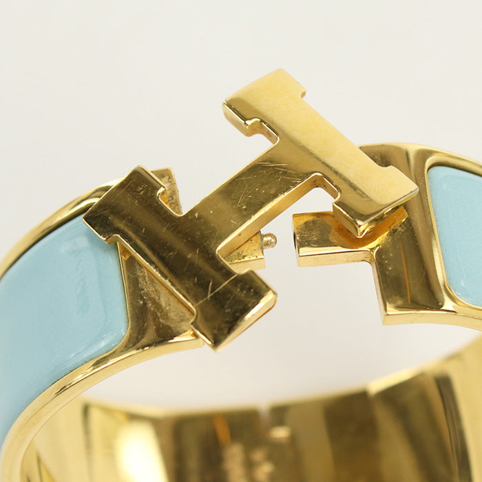 HERMES H700001F Bangle Click crack H Thick Bangle Gold Plated gold Women