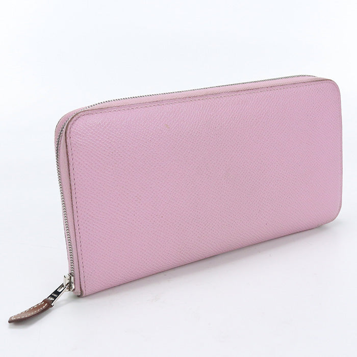 HERMES Azap Long Silk In Roundship Long Wallet Epsom pink Women