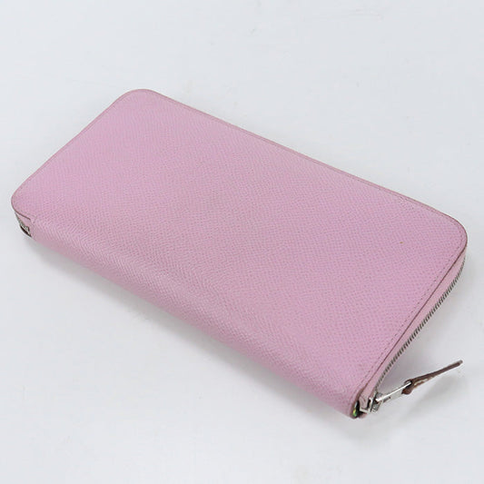HERMES Azap Long Silk In Roundship Long Wallet Epsom pink Women