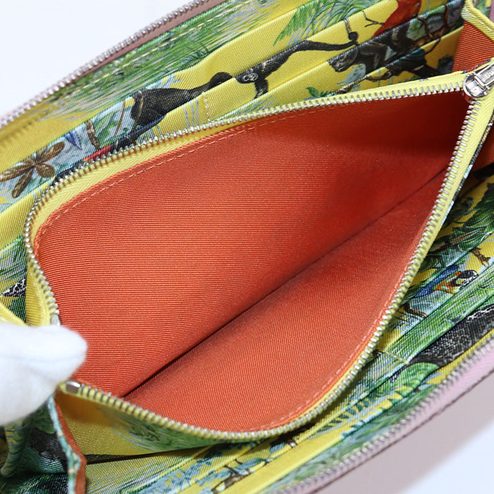 HERMES Azap Long Silk In Roundship Long Wallet Epsom pink Women