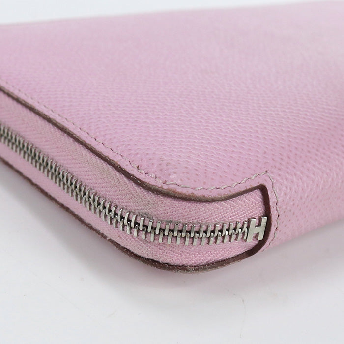 HERMES Azap Long Silk In Roundship Long Wallet Epsom pink Women