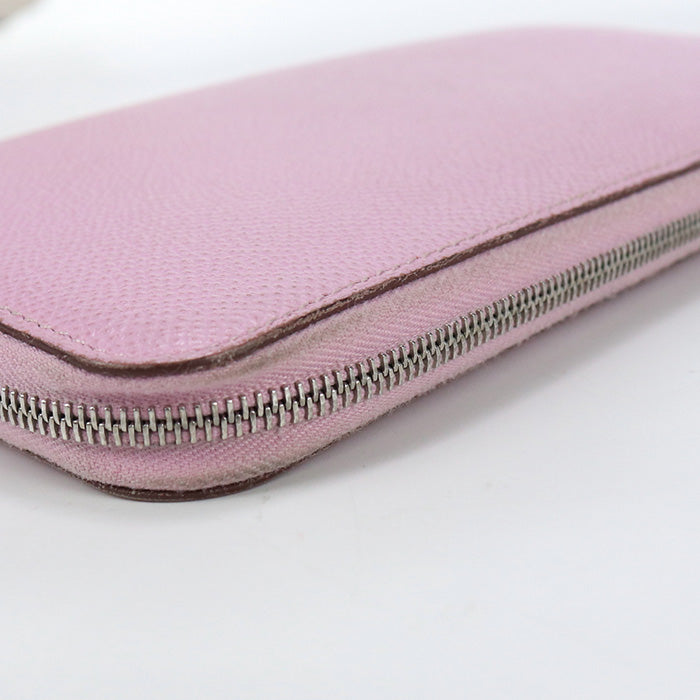 HERMES Azap Long Silk In Roundship Long Wallet Epsom pink Women