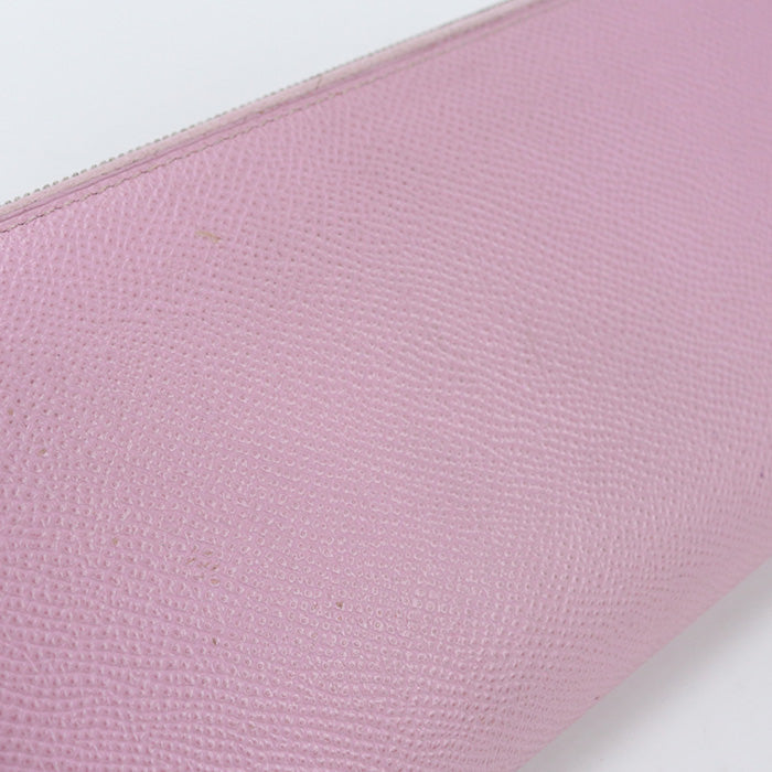 HERMES Azap Long Silk In Roundship Long Wallet Epsom pink Women