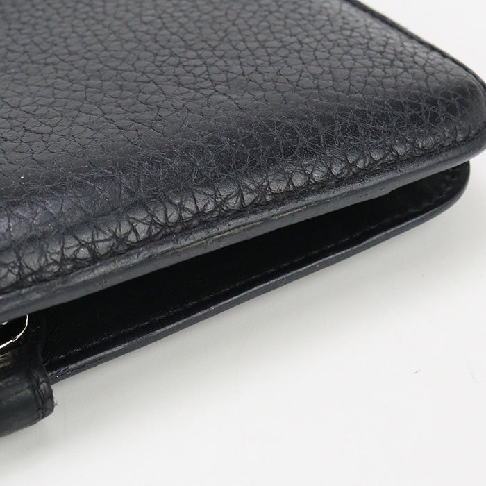 HERMES Dogon Duo Longwallet with double fold coin purse Taurillon Clemence black