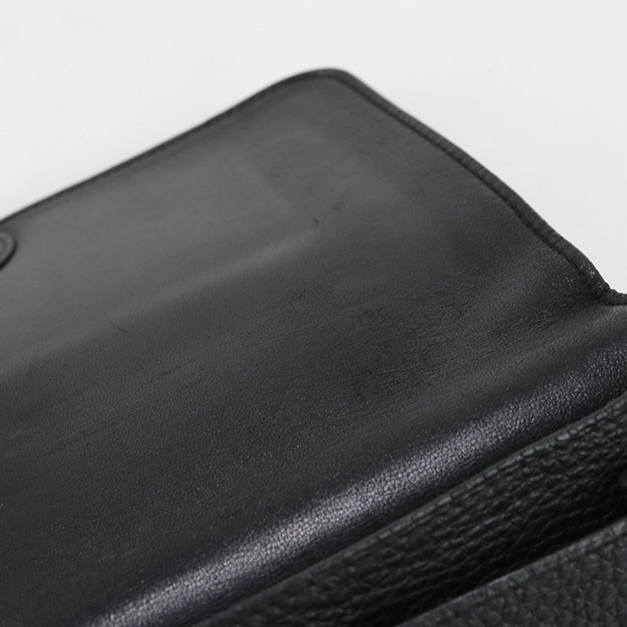 HERMES Dogon Duo Longwallet with double fold coin purse Taurillon Clemence black