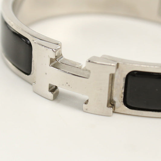 HERMES Bangle Click Clack Click Ash PM H Bracelet enamel,Gold Plated black Women(unisex)
