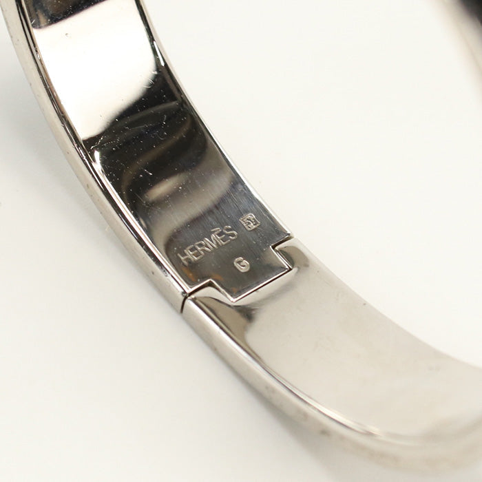 HERMES Bangle Click Clack Click Ash PM H Bracelet enamel,Gold Plated black Women(unisex)