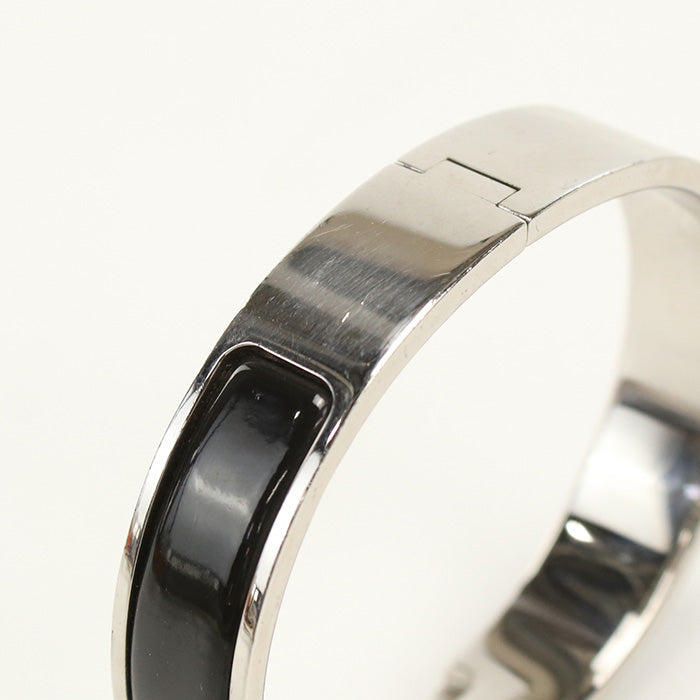 HERMES Bangle Click Clack Click Ash PM H Bracelet enamel,Gold Plated black Women(unisex)