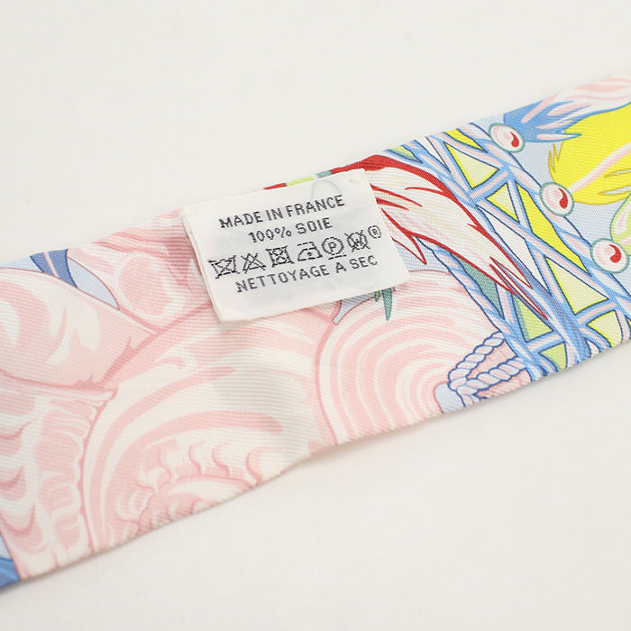 HERMES 063572S Scarf Twilly Dance Pacific shawl silk multi Women