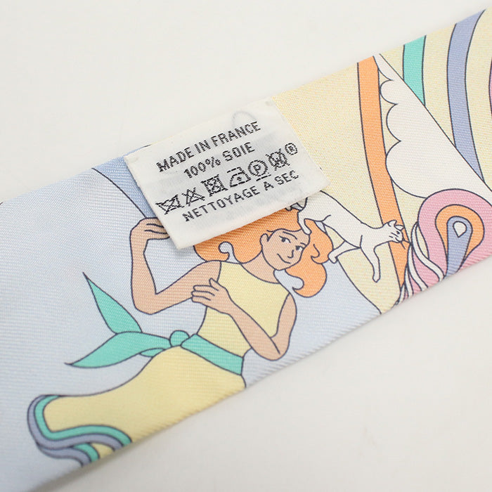HERMES 063849S Scarf Twilly CARRES VOLANTS shawl silk multi Women