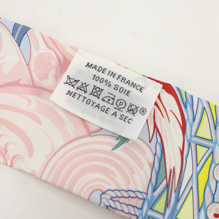 HERMES Scarf Twilly 「Dance Pacific」 Stall Apparel Fashion accessories silk Multicolor Women