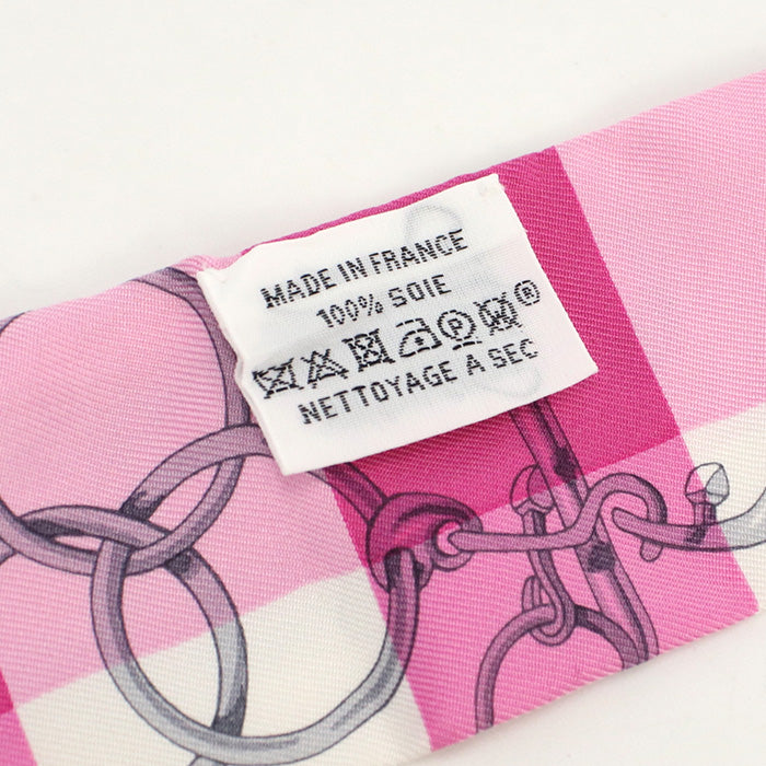 HERMES Scarf Twilly horse bite and chain Stall silk Multicolor Women