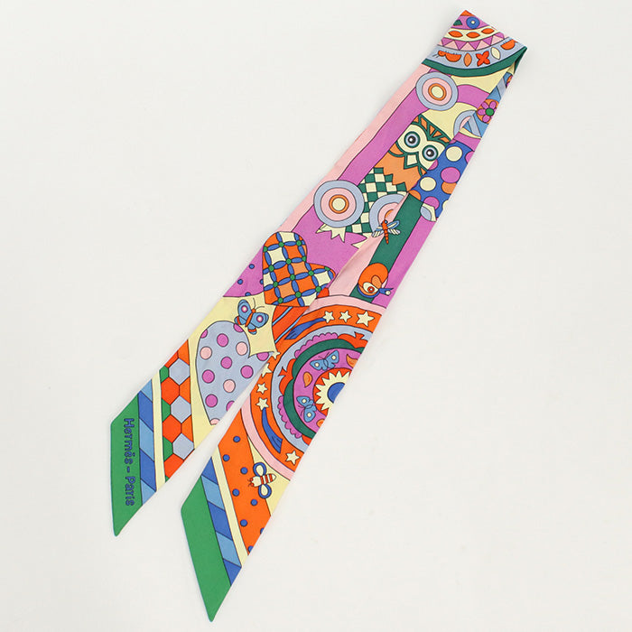 HERMES Scarf Twilly Les Murmures de la Foret Stall Fashion Accessories silk Multicolor Women