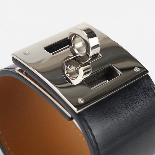 HERMES H072928CK89T1 Bangle Kelly Dog Thick Bangle leather black Women(unisex)