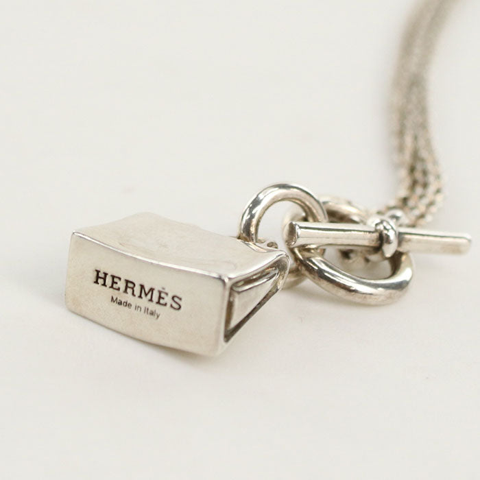 HERMES H121325B00 Necklace Amulet Kelly Necklace Silver925 Silver Women