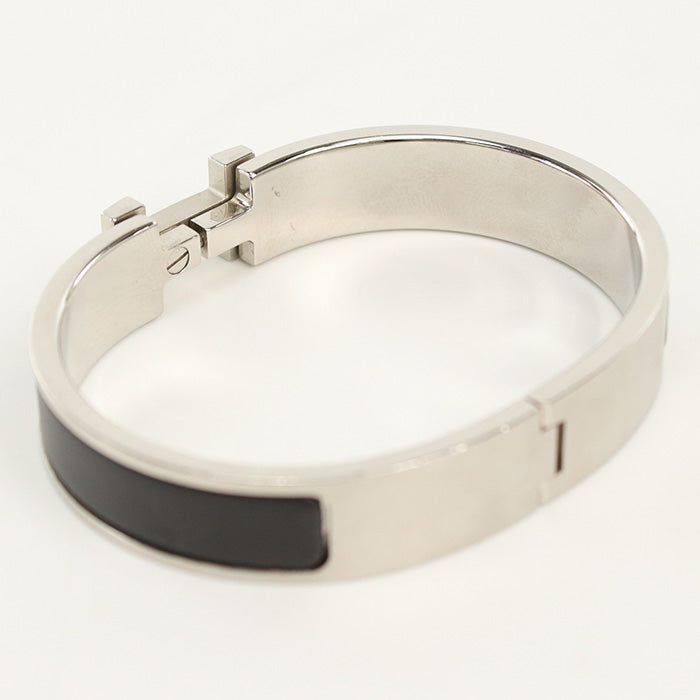 HERMES Bangle Click Clack Click Ash PM Bracelet Thin bangle Palladium Plate Silver Women