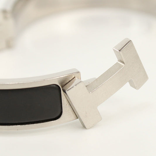 HERMES Bangle Click Clack Click Ash PM Bracelet Thin bangle Palladium Plate Silver Women