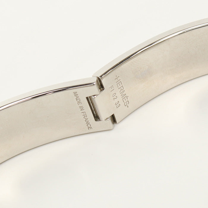 HERMES Bangle Click Clack Click Ash PM Bracelet Thin bangle Palladium Plate Silver Women